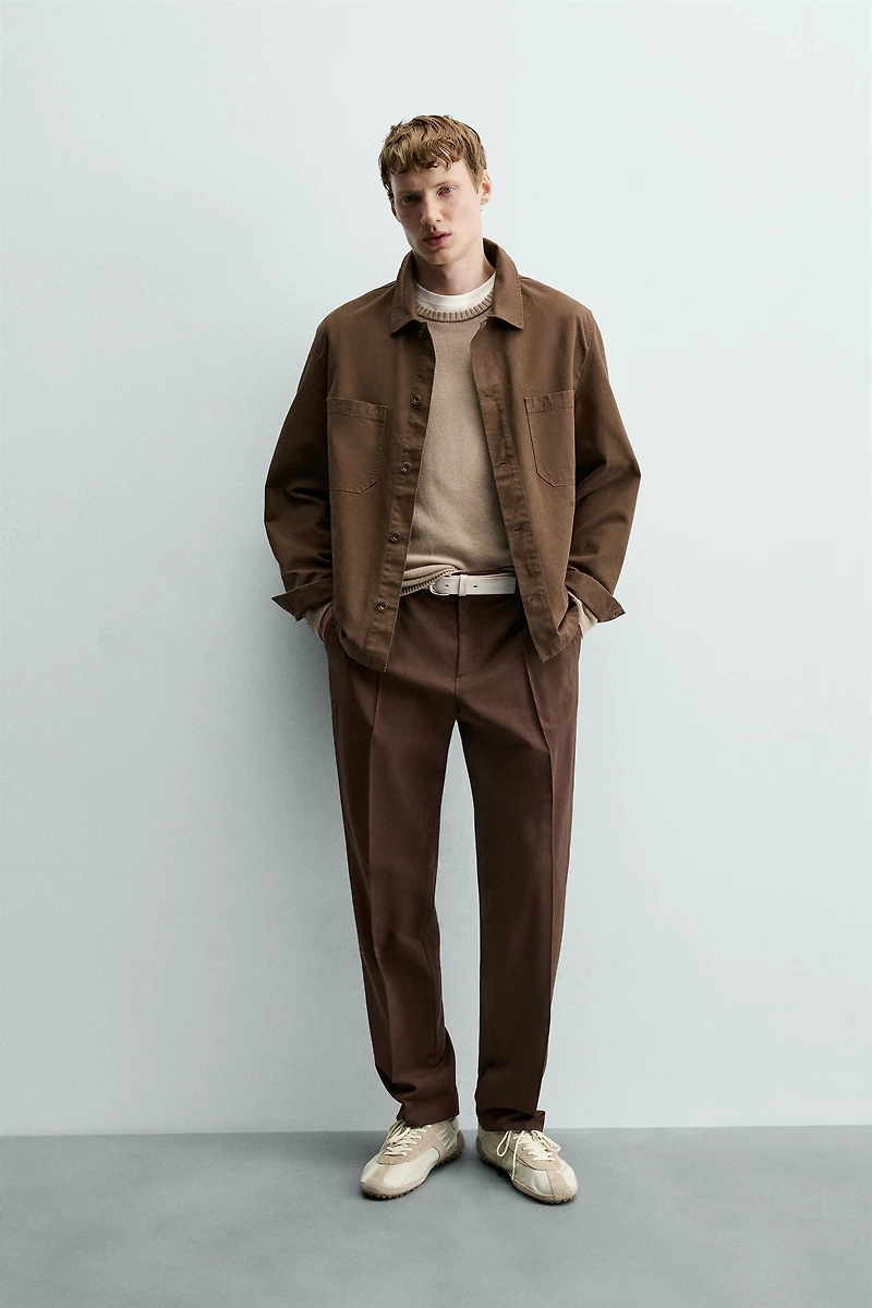 REGULAR FIT CANVAS OVERSHIRT