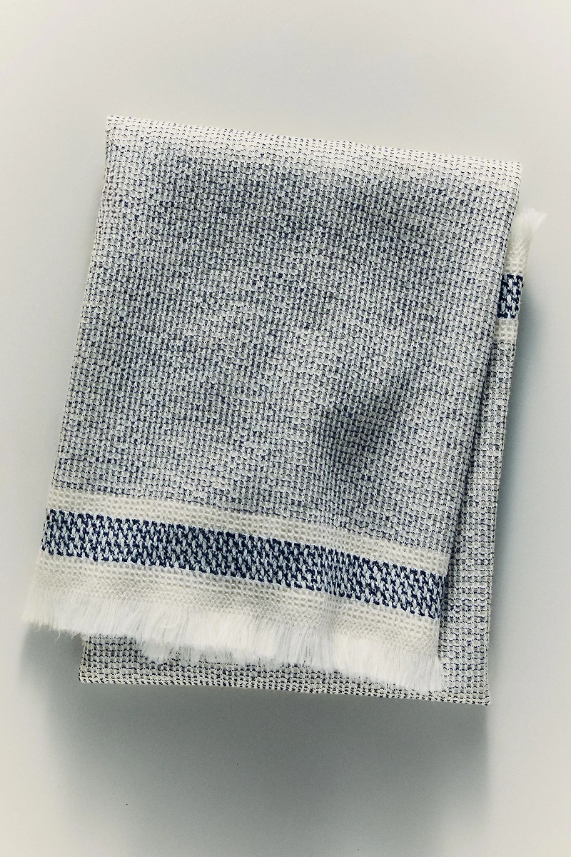 CONTRAST COTTON TERRYCLOTH KITCHEN TOWEL