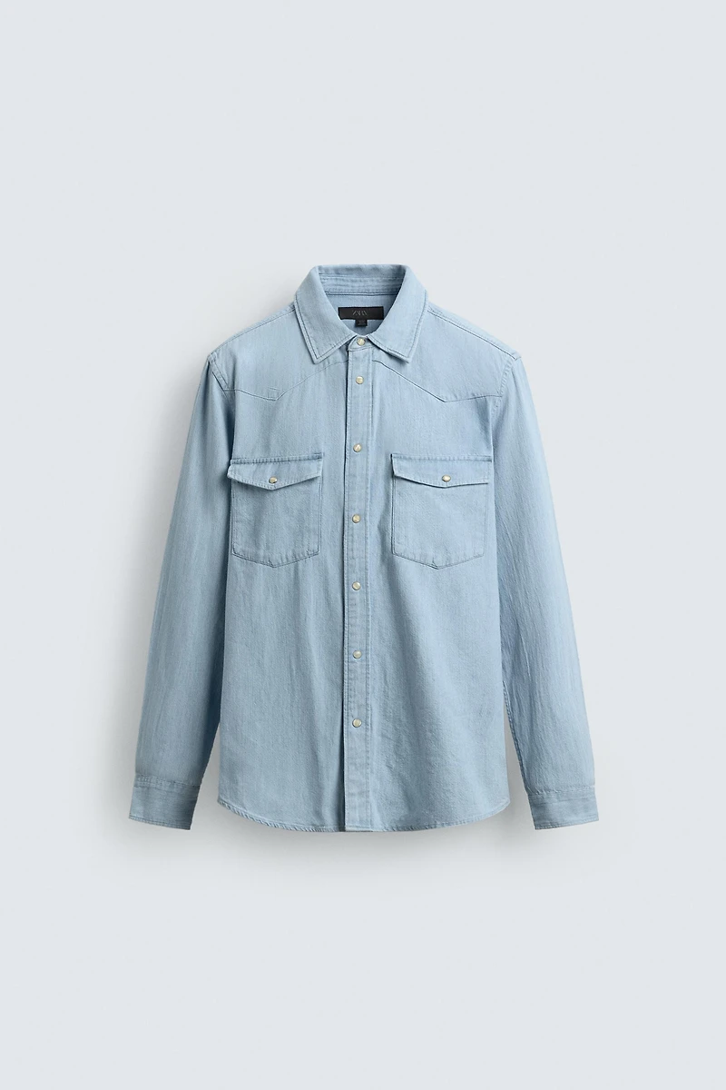 CHEMISE EN DENIM WESTERN