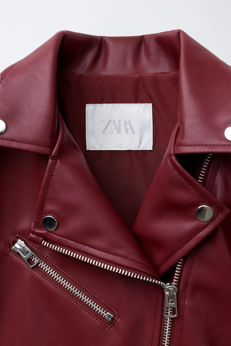 FAUX LEATHER BUCKLE JACKET
