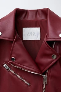 FAUX LEATHER BUCKLE JACKET