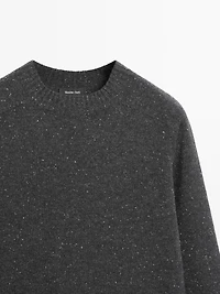 Crew neck sweater 100% wool