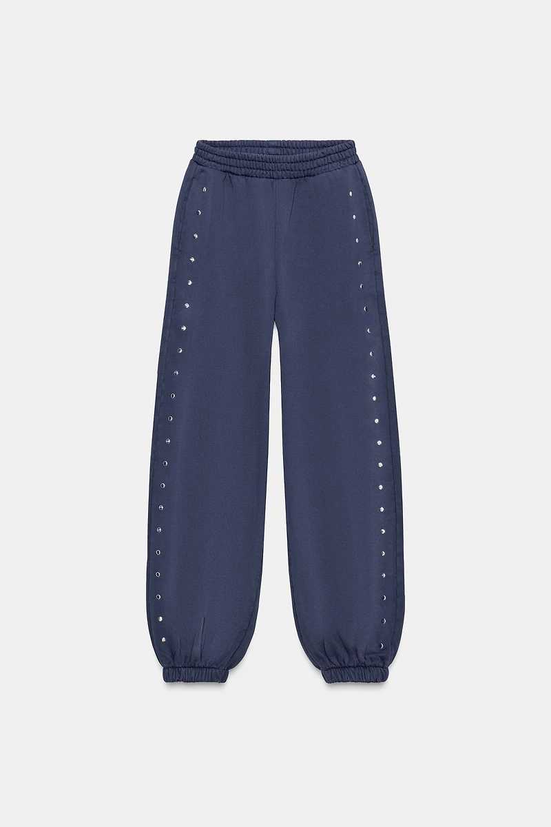 WASHED STUDDED JOGGER PANTS