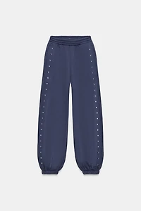 WASHED STUDDED JOGGER PANTS