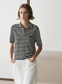 Polo en maille avec poche