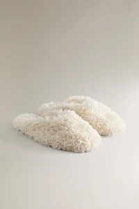 FAUX SHEARLING MULE SLIPPERS