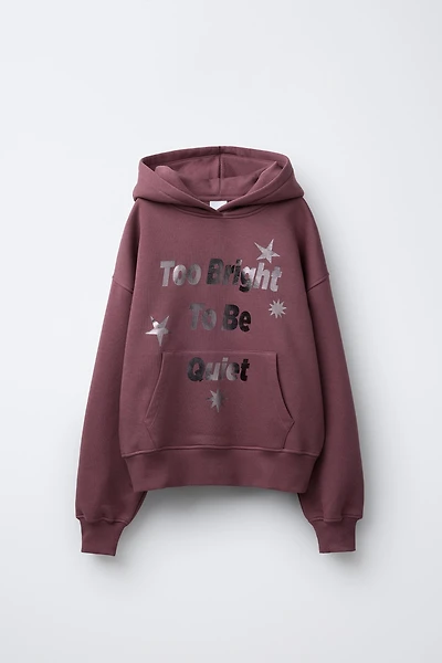 HOODIE WITH SHINY TEXT