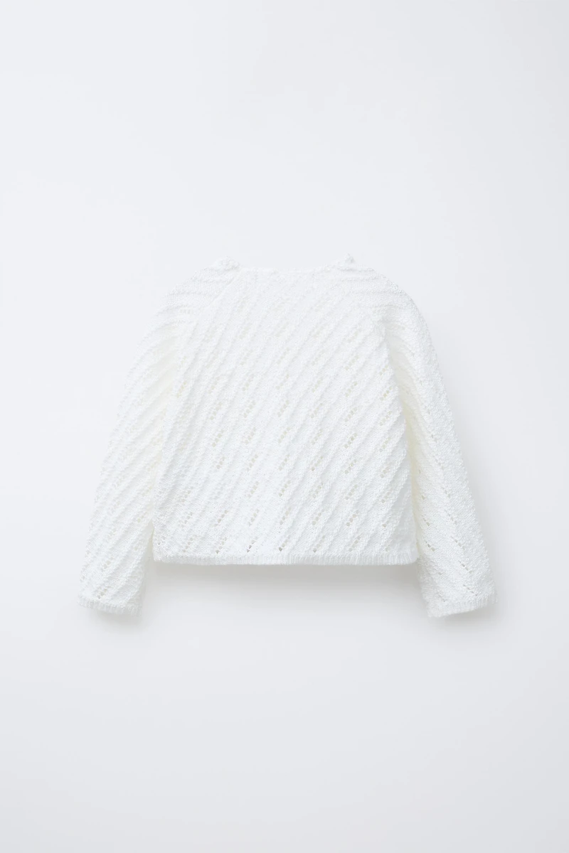 TEXTURED KNIT CARDIGAN