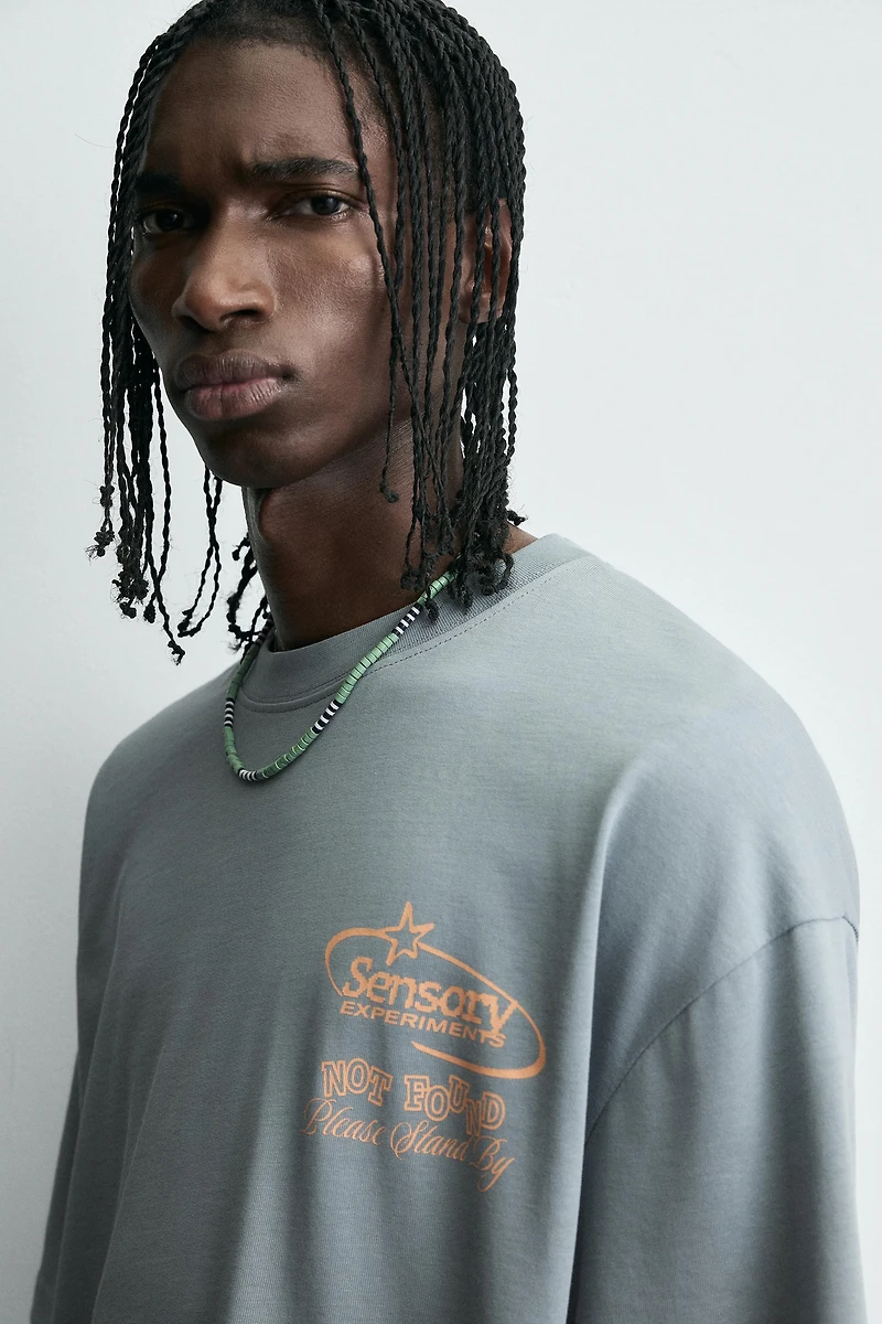 T-SHIRT IMPRIMÉ DÉLAVÉ