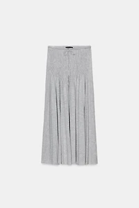 RUFFLED MIDI SKIRT