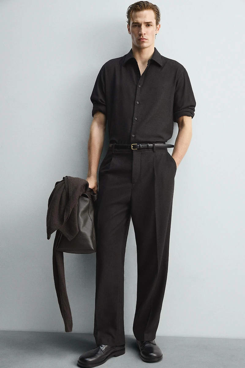 LIMITED EDITION PLEATED WOOL PANTS