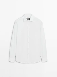 Slim fit 100% cotton poplin shirt