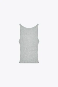 TOP HALTER CÔTELÉ