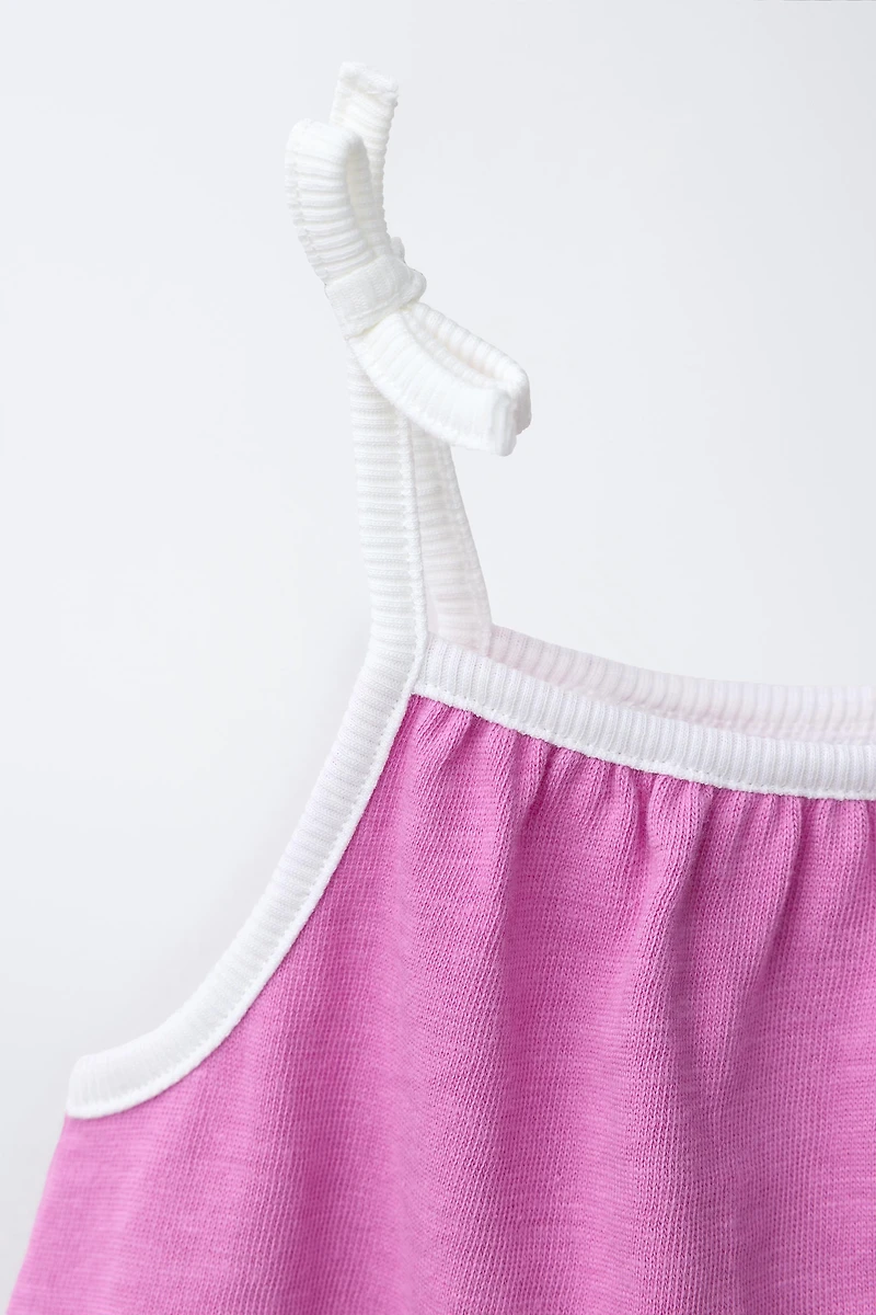 PLAIN T-SHIRT AND BLOOMER SET
