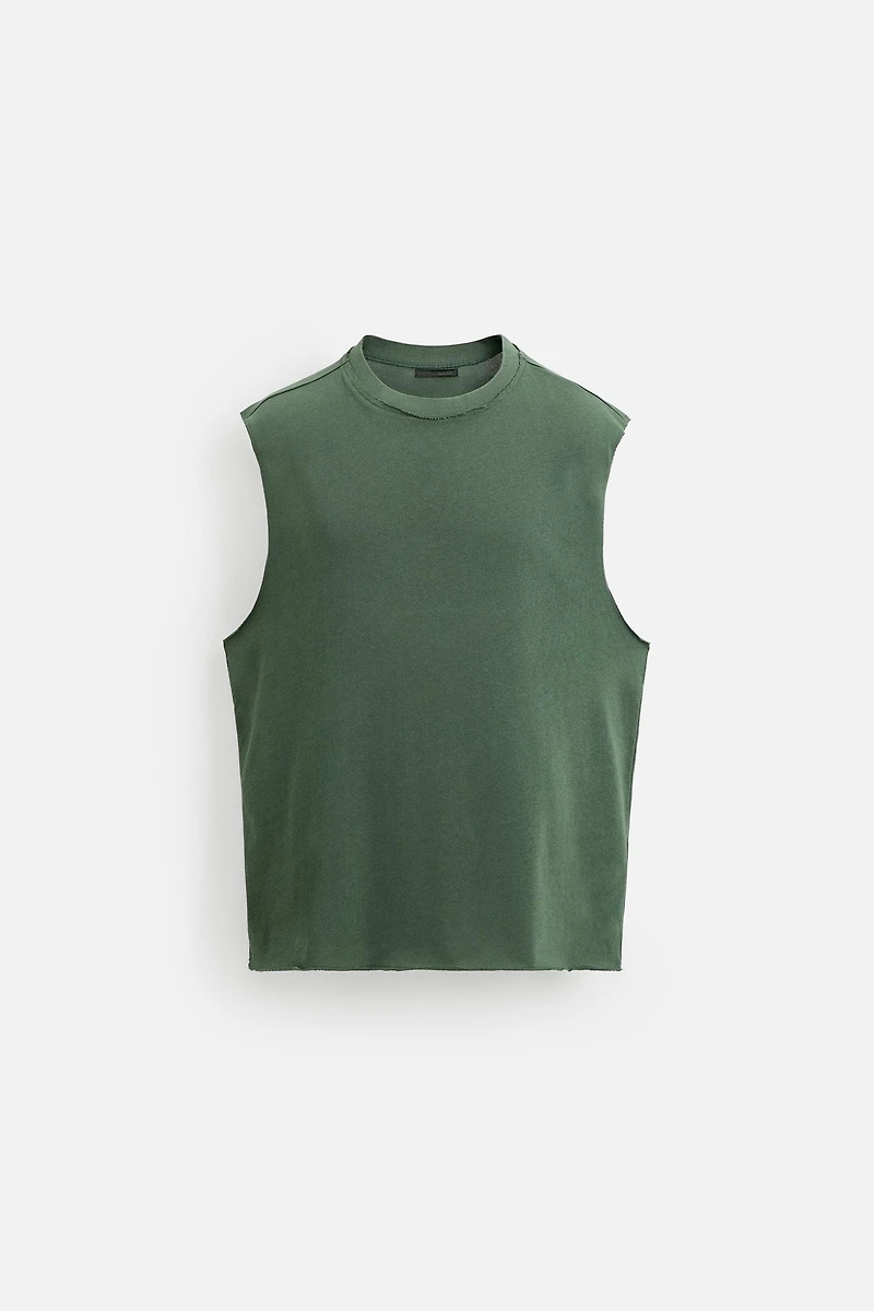 IRREGULAR KNIT TANK TOP