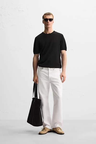 VISCOSE BLEND KNIT T-SHIRT