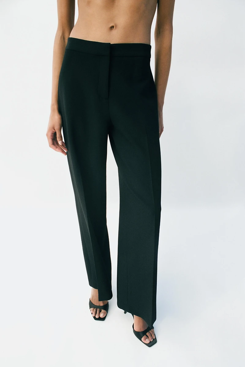 HIGH-WAISTED STRAIGHT LEG PANTS