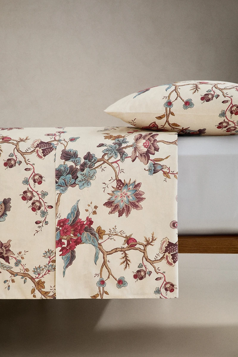 DRAP DE DESSUS SATIN FLORAL | KATHARINE POLE