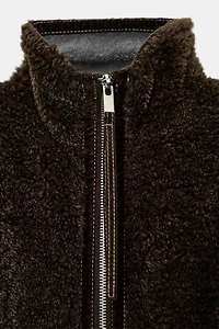 ZW COLLECTION FAUX SHEARLING DOUBLE-FACED JACKET