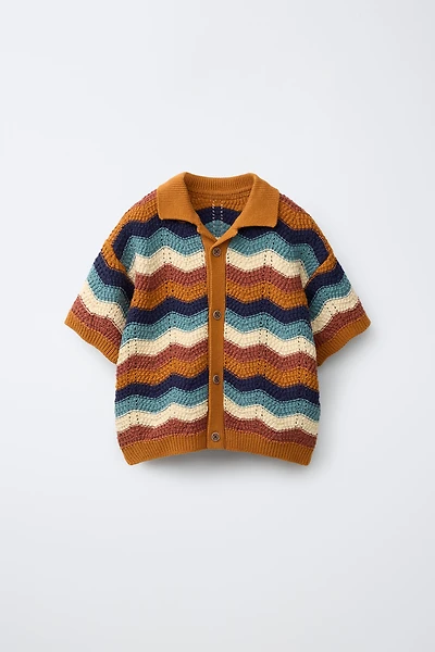 CROCHET KNIT SHIRT