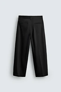 RELAXED FIT PLEATED PANTS