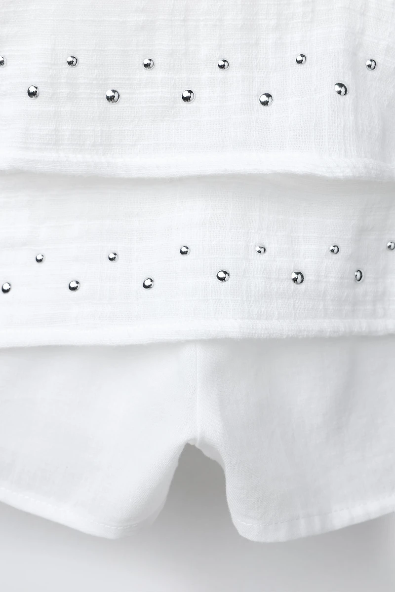 RUFFLE STUD SKORT