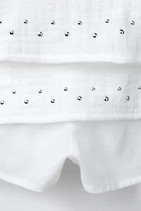 RUFFLE STUD SKORT