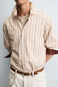 CHEMISE STRUCTURE RAYURES