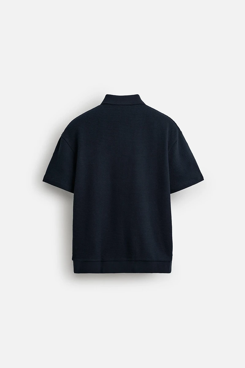 JACQUARD TEXTURED POLO SHIRT