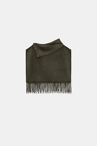 CAPE COURTE AVEC LAINE FRANGES