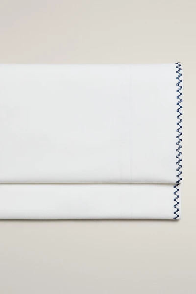 GEOMETRIC EMBROIDERED FLAT SHEET