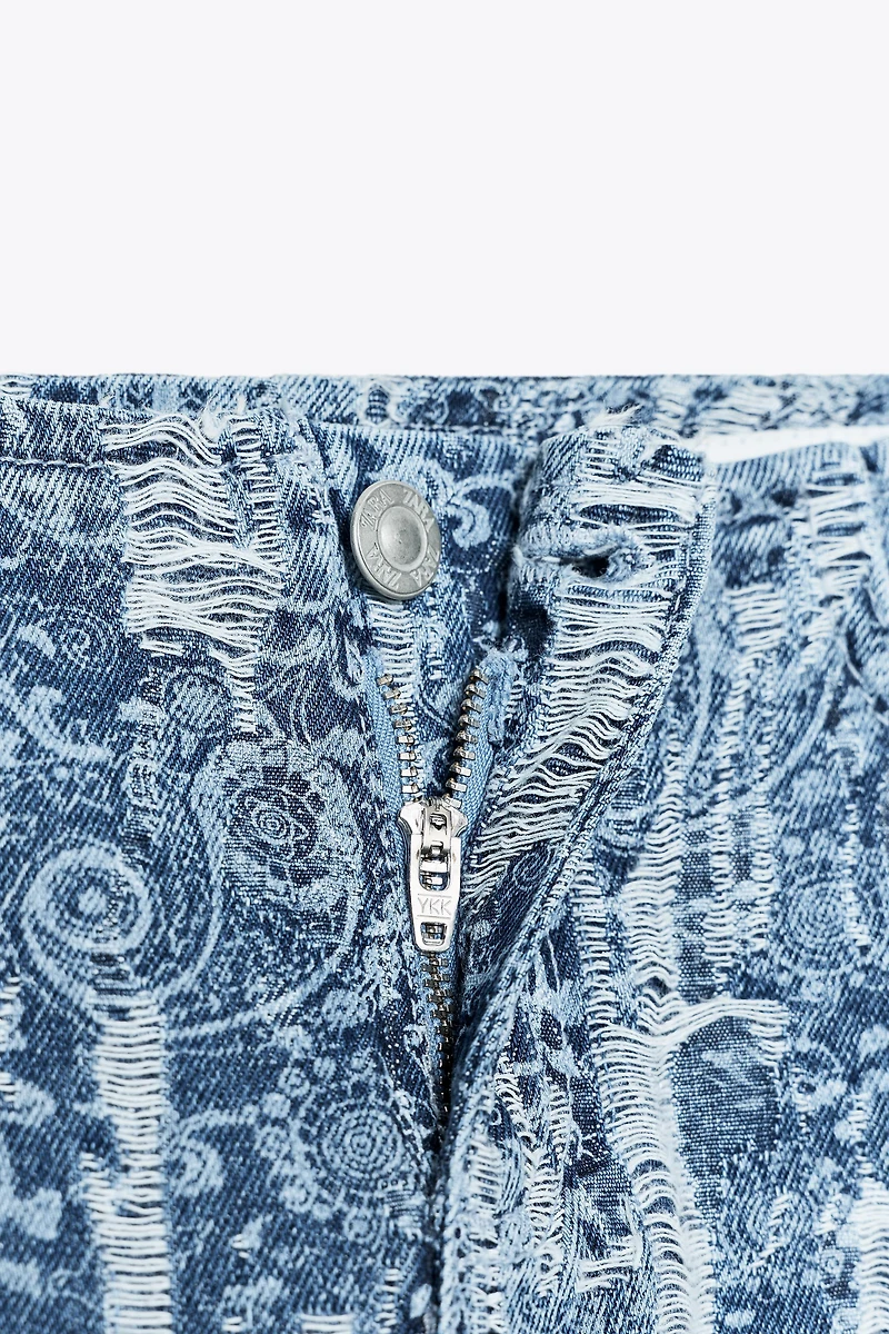 Z1975 STRAIGHT MID-RISE WORN EFFECT JEANS