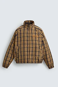 BOXY FIT PLAID TECHNICAL JACKET