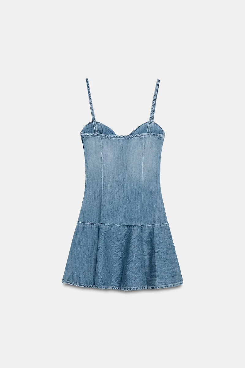 TRF DENIM MINI DRESS