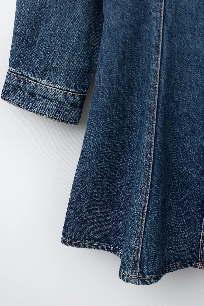 CUT-OUT DENIM DRESS