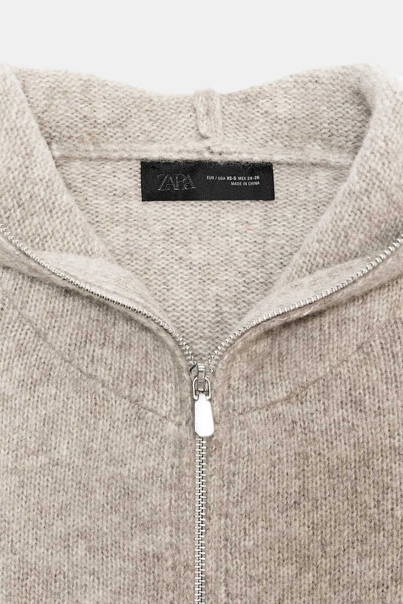 HOODED WOOL JACKET