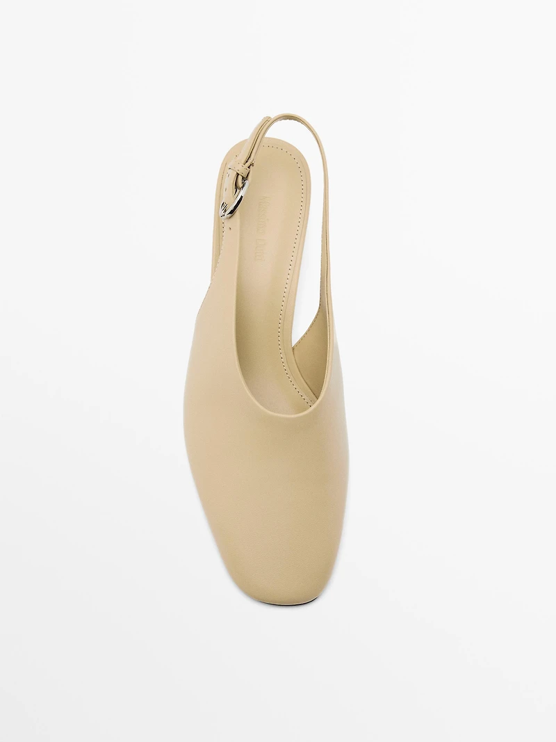 High-heel slingback shoes