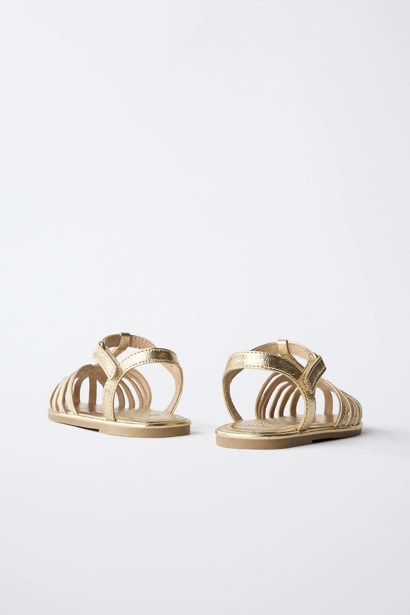 METALLIC FISHERMAN SANDALS