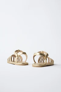METALLIC FISHERMAN SANDALS