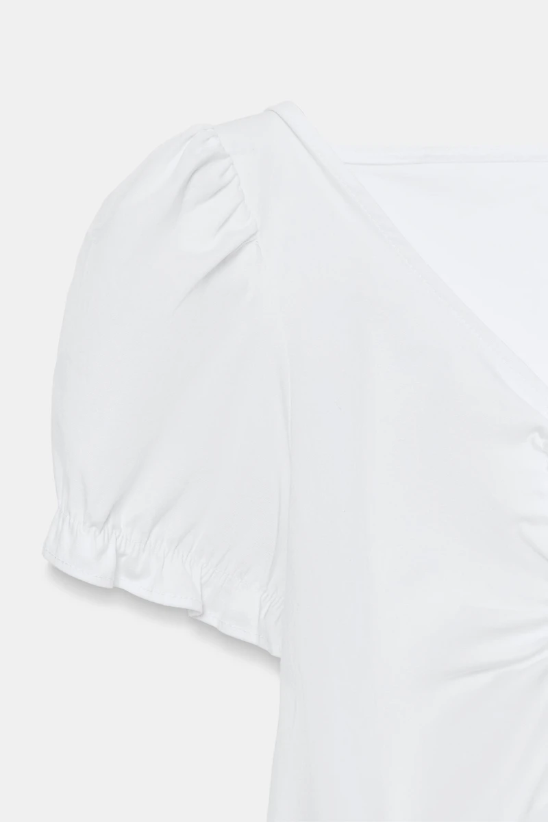 SHORT POPLIN DRESS WITH SLIT