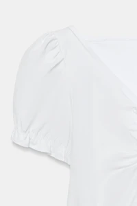 SHORT POPLIN DRESS WITH SLIT