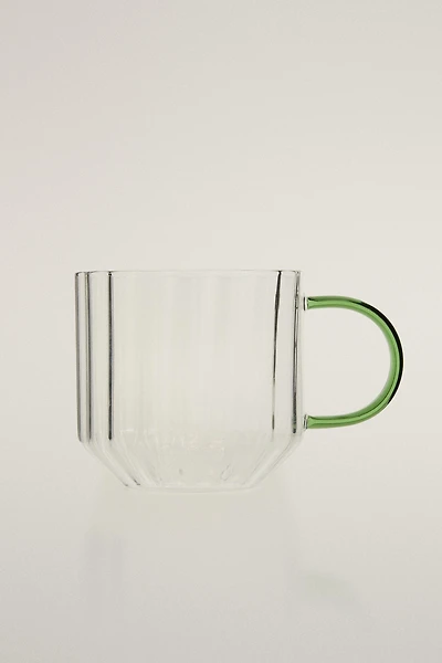 EMBOSSED BOROSILICATE GLASS MUG