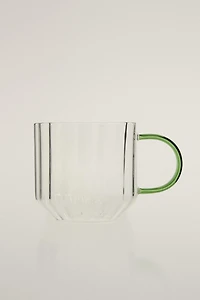 EMBOSSED BOROSILICATE GLASS MUG