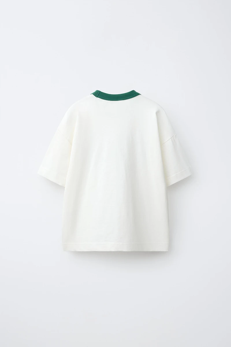 CONTRAST PRINT T-SHIRT