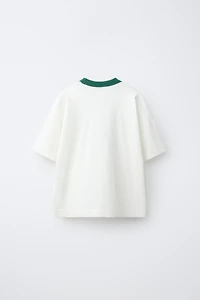 CONTRAST PRINT T-SHIRT