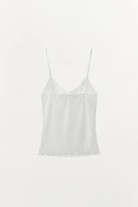 POINTELLE LACE STRAPPY TOP
