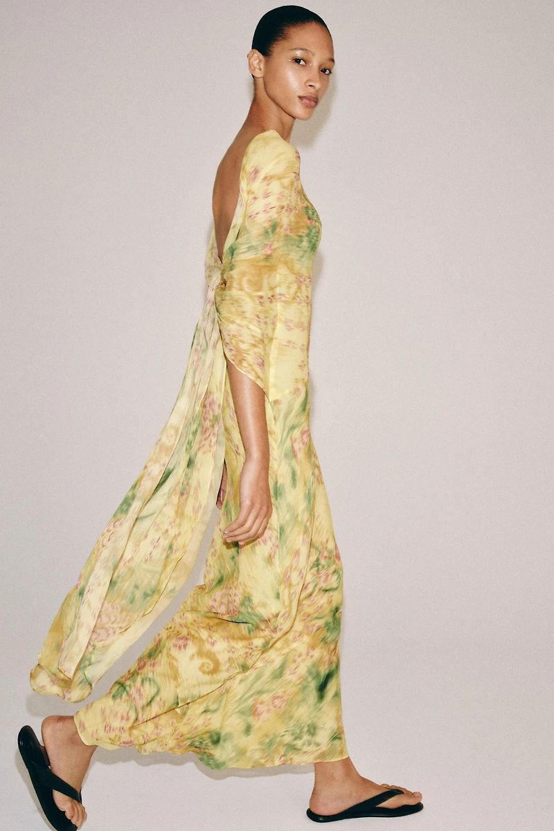 ZW COLLECTION PRINTED BOW DRESS