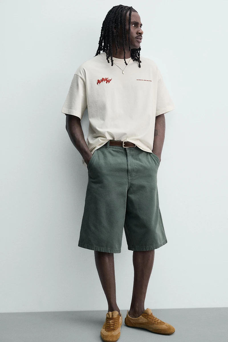 CONTRASTING PRINT T-SHIRT