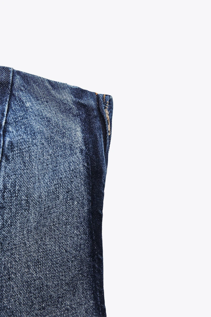 TRF DENIM BANDEAU TOP