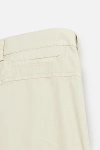 WASHED COTTON BERMUDA SHORTS
